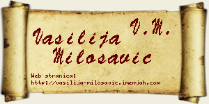 Vasilija Milosavić vizit kartica